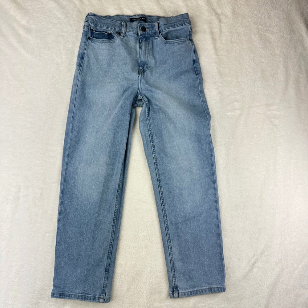 Calvin Klein Jeans Denim Women Straight Leg 6 Light Blue Stretch Cotton Blend